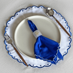 Blue Scallop Napkins