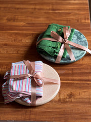 Linen Apron + Marble Chakhla Gift Set | Perfect Housewarming Gift | Kitchen Gift