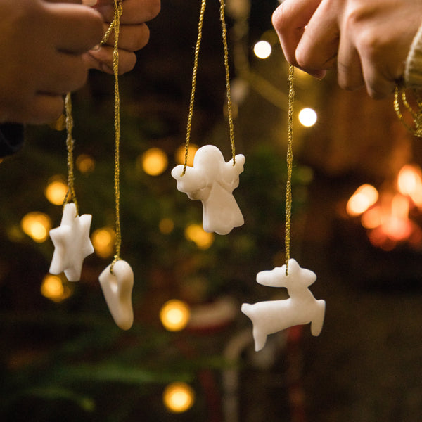 X Mas Tree Marble Ornaments