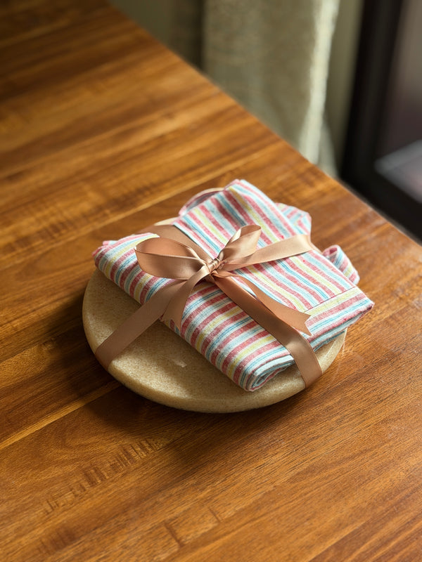 Linen Apron + Marble Chakhla Gift Set | Perfect Housewarming Gift | Kitchen Gift