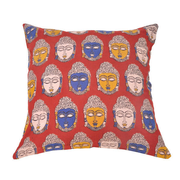 Buddha Maroon Cotton cushions