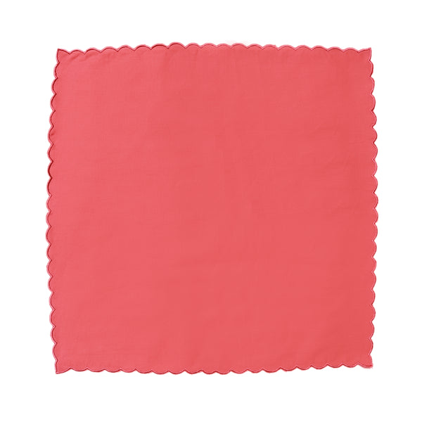 Crimson Mauve Scallop Napkins