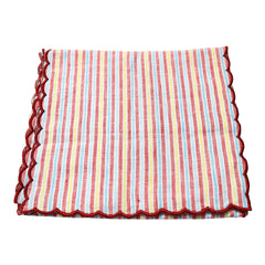 Scallop Multicolor Linen Runner