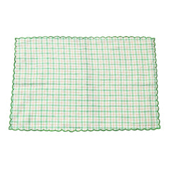 Scallop Green Gingham