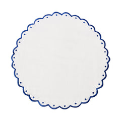 Blue Scallop Round Mats