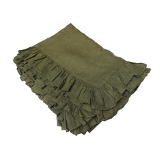 Olive Ruffle - Table Cover