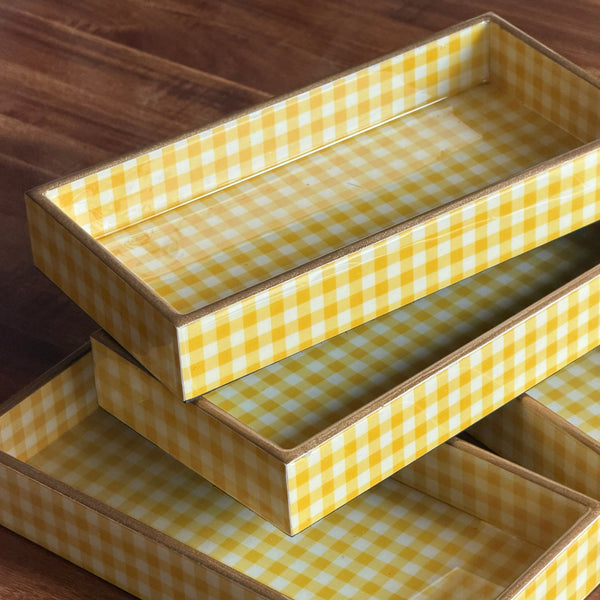 Retro Gingham Tray + Coaster ( set of 2 )