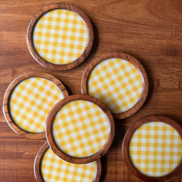 Retro Gingham Coaster | Set of 4