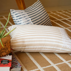 Blue Striped Lacy cushions