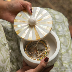 Marble Jewellery Box with Gift box