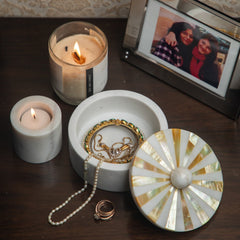 Marble Jewellery Box with Gift box