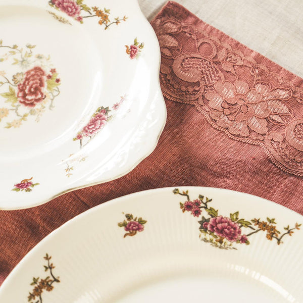 Rosy Pink chantilly Lace