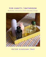 Retro Gingham Tray | Multipurpose Tray | Check Tray | Serving Tray