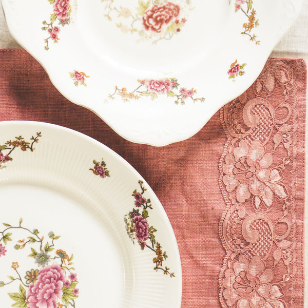 Rosy Pink chantilly Lace