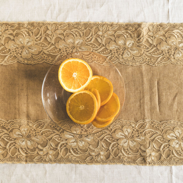 Beige Dining Set With Chantilly Lace