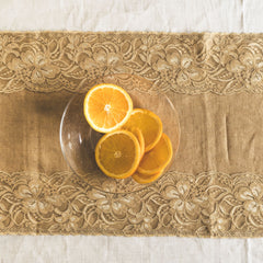 Beige Dining Set With Chantilly Lace