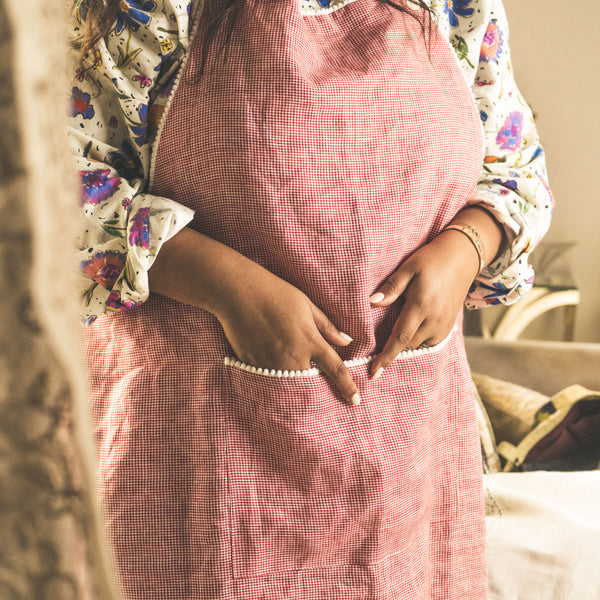 Gingham Red Apron
