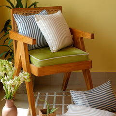 Beige Striped Cushions